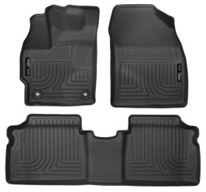 Toyota Prius Floor Liners - Front + Rear - Husky Liners - WeatherBeater - Black - 2015